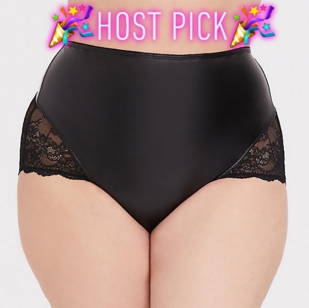 Torrid Pleather & Lace High Waist Panty